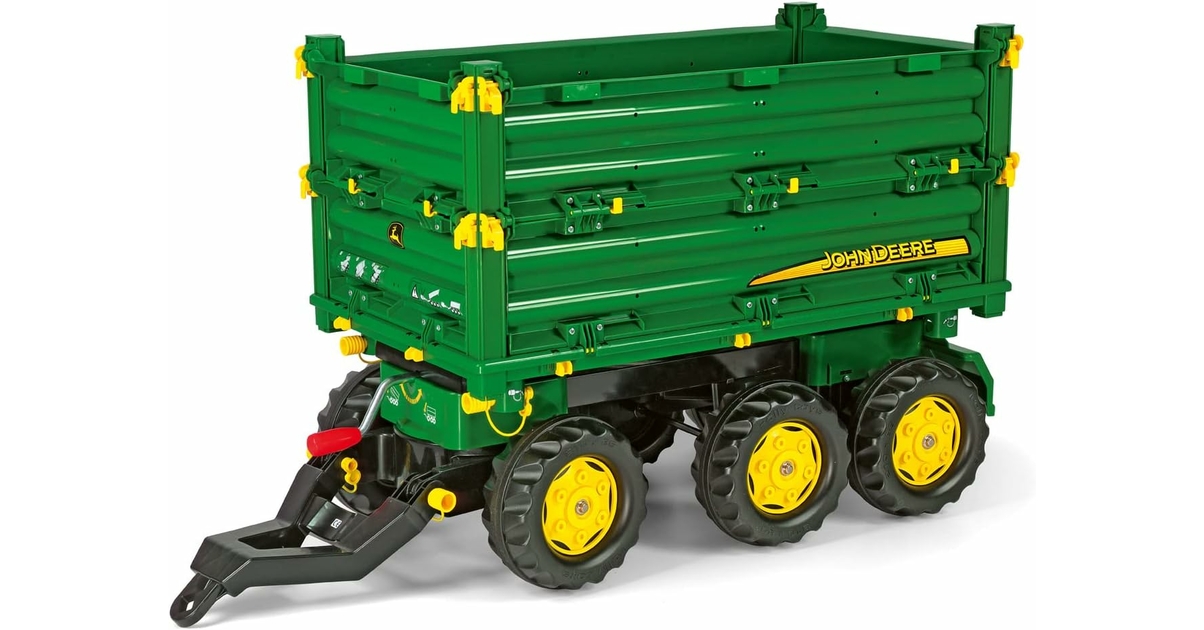 Remorque De Tracteur Pour Enfant John Deere Rollymulti Triple Essieux